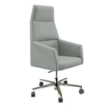 SILLÓN BASE ALTA CROMADA CON RUEDAS | RAY - ARQMAT