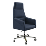 SILLÓN BASE ALTA CROMADA CON RUEDAS | RAY - ARQMAT