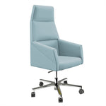 SILLÓN BASE ALTA CROMADA CON RUEDAS | RAY - ARQMAT