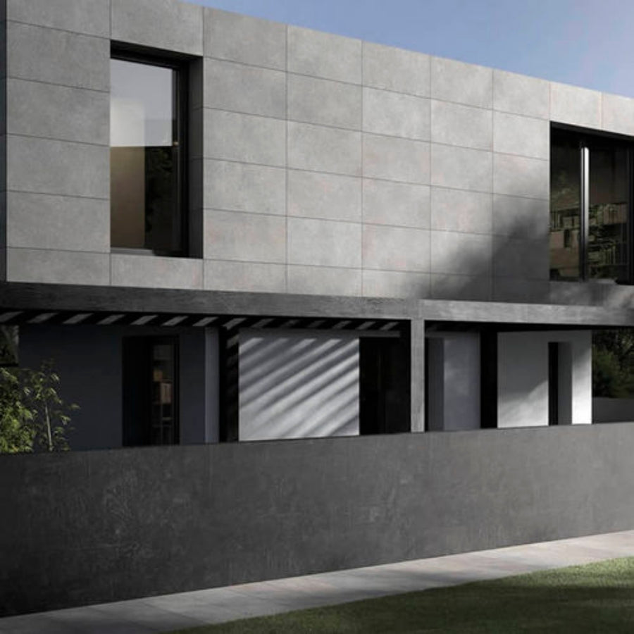 FACHADA DE PORCELANATO EFECTO PIEDRA - ARQMAT