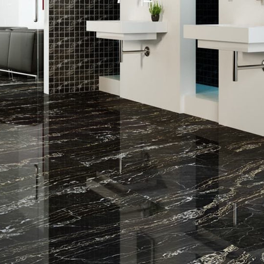 SUELO DE MÁRMOL VULCANO | NEGRO - ARQMAT